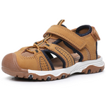 Ahannie Kids Sandals for Toddlers & Little Kids – Breathable, Closed Toe, Water-Friendly| 107 Brown