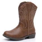 Ahannie Girls Cowboy Cowgirl Boots - 816 Brown