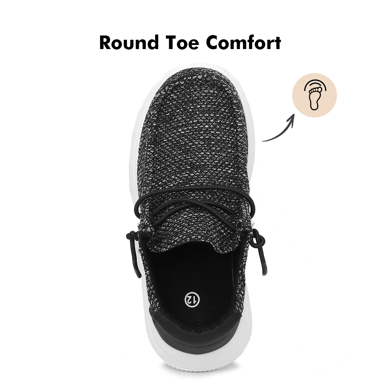 Ahannie Slip On Loafers for Boys and Girls 008 Black